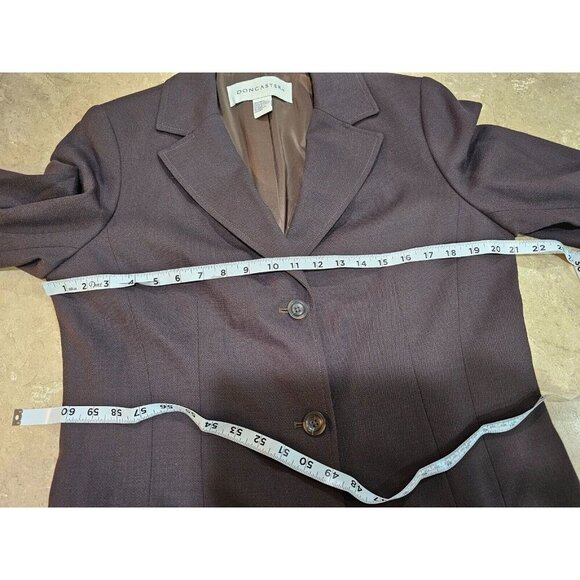NWT‎ Women's Doncaster 100% Wool Blazer Jacket Lined Brown Size 14 - Picture 2 of 8